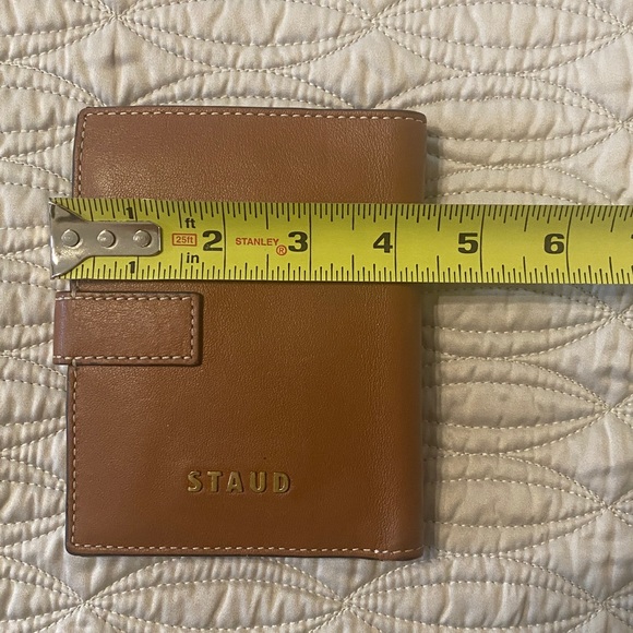 STAUD brown leather bifold wallet - Picture 7 of 15